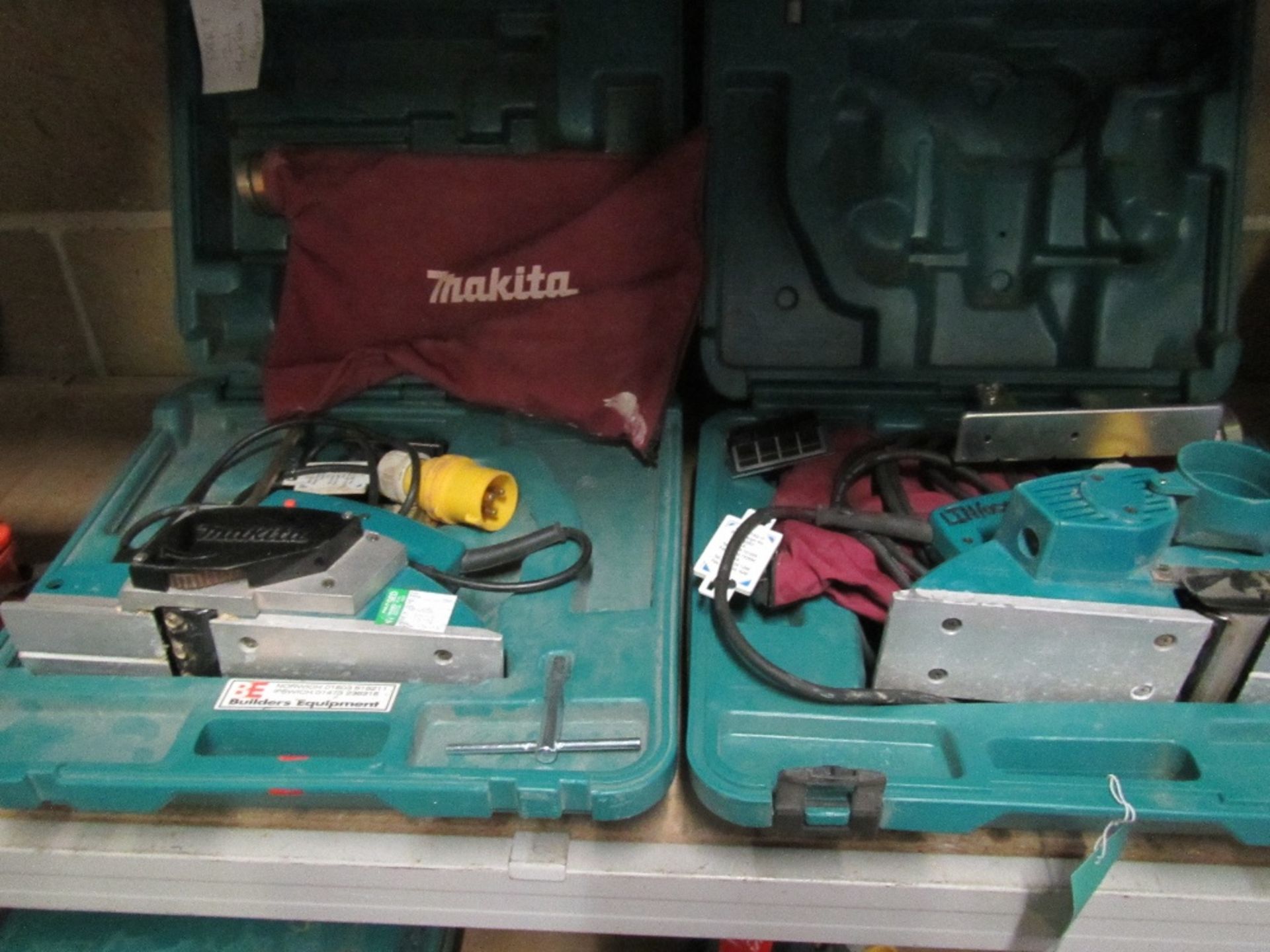 2 no. Makita 110v Planner UNRESERVED LOT