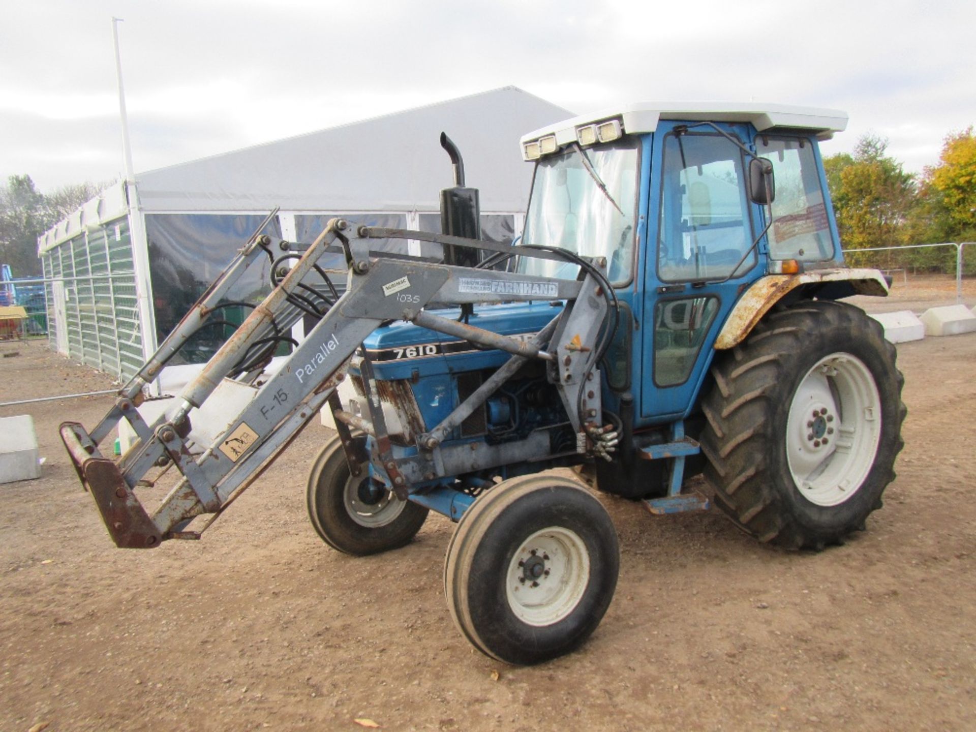 Ford 7610 2wd Tractor. Farmhand F15 Loader. Reg. No. D768 KKE