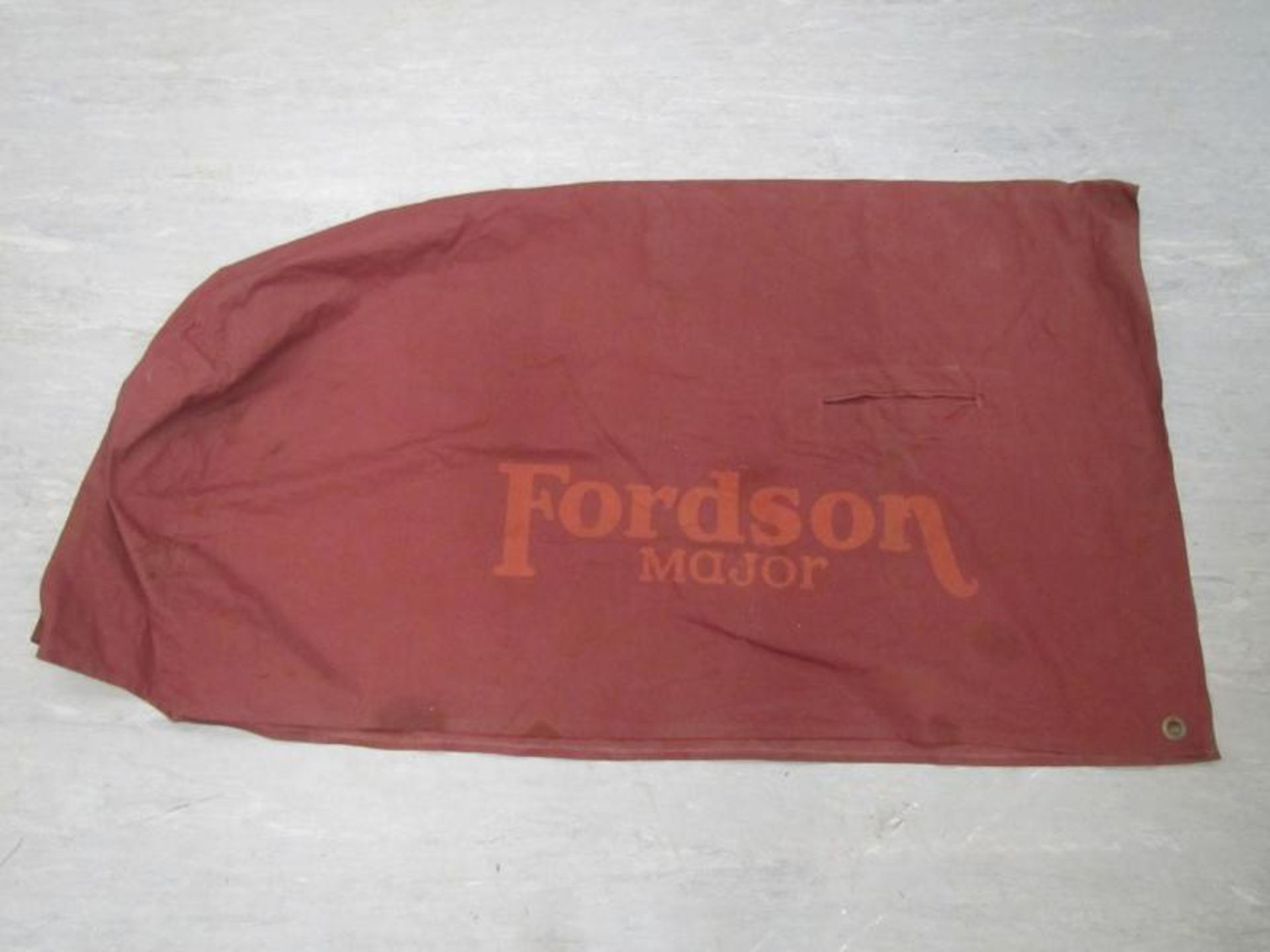 Fordson Major logo'd canvas bonnet cover