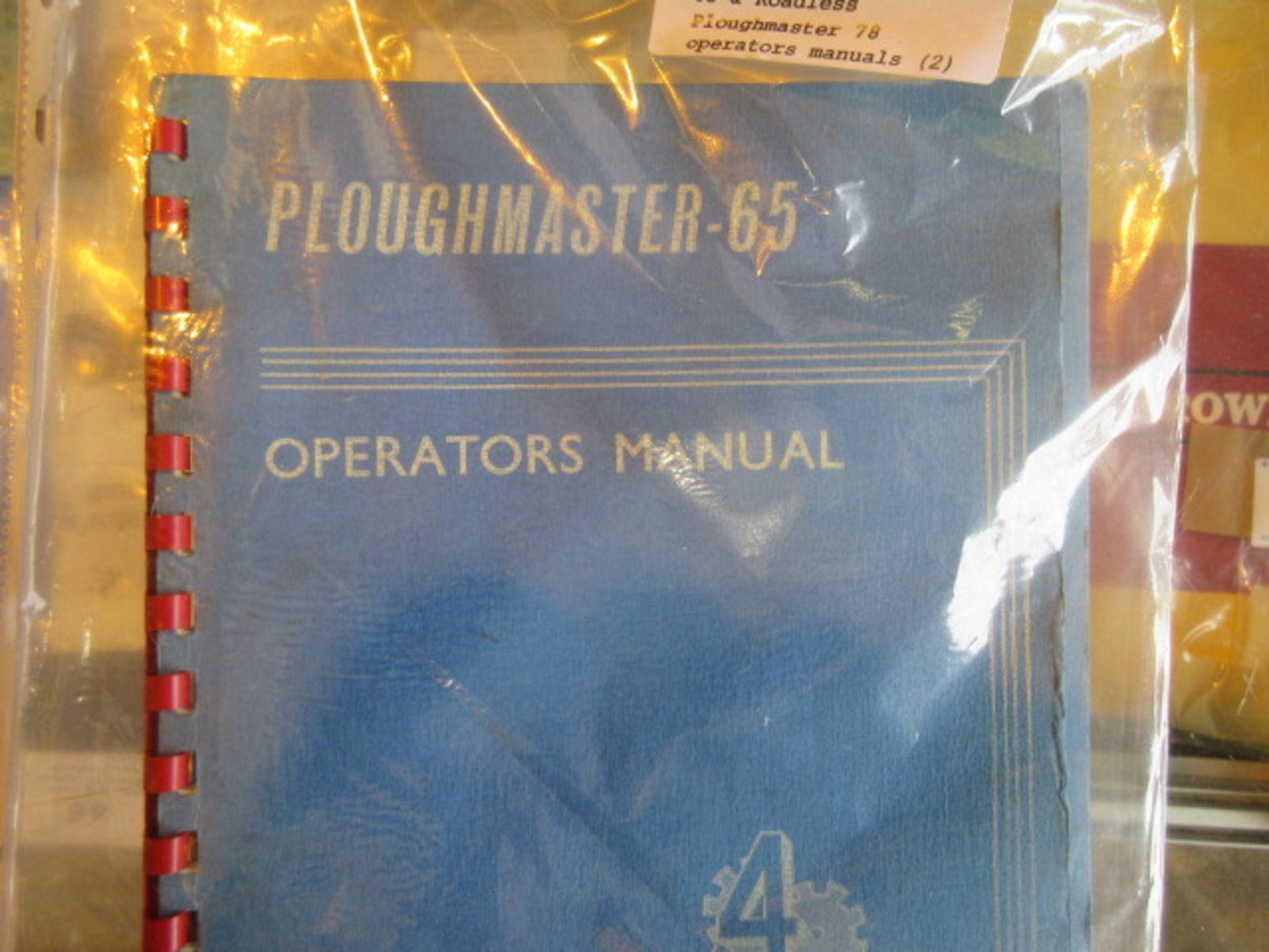 Roadless Ploughmaster 65 & Roadless Ploughmaster 78 operators manuals (2)