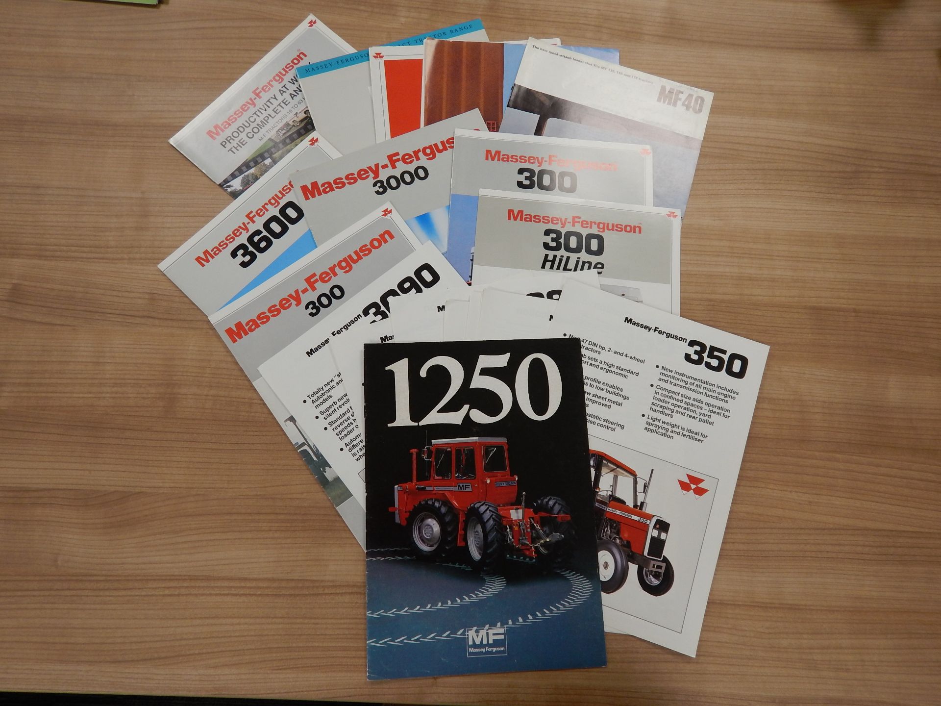 Qty Massey Ferguson colour brochures to include: 1250, 300 and 3000 range etc.
