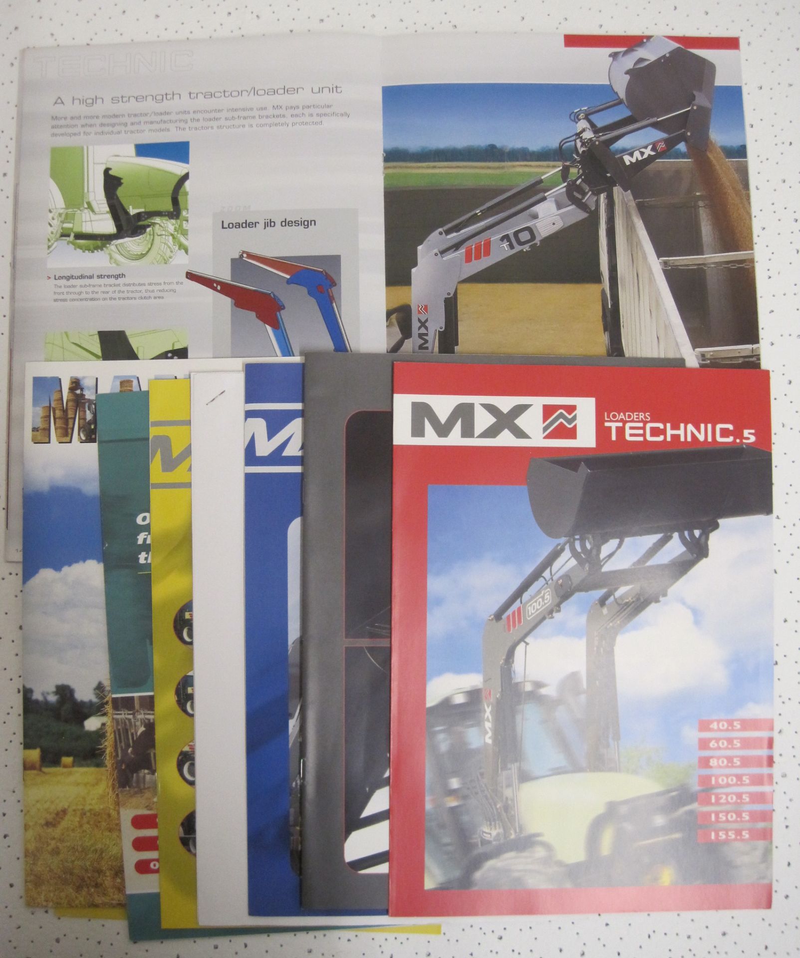 Quantity of MX loaders and Mailleux attachment brochures