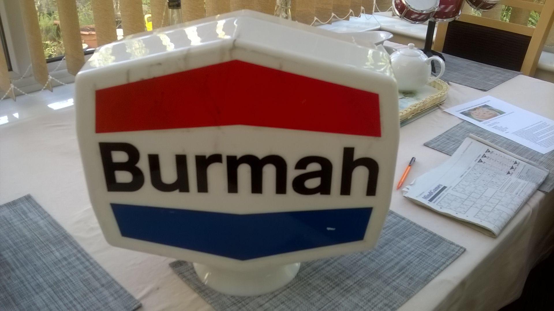 Burmah, a plastic petrol pump globe - Image 2 of 2