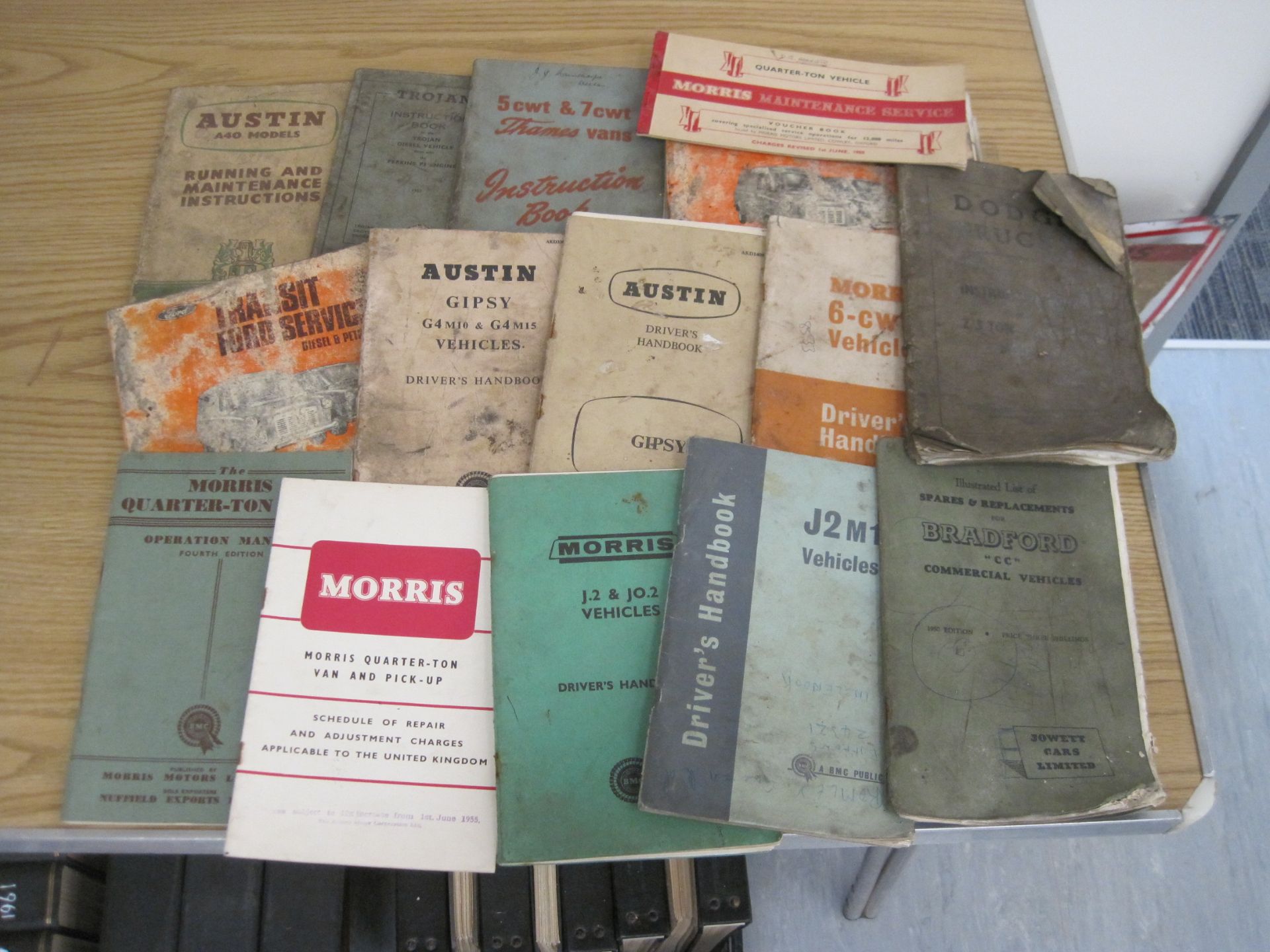 Quantity of Morris, Austin etc. light commercial vehicle handbooks