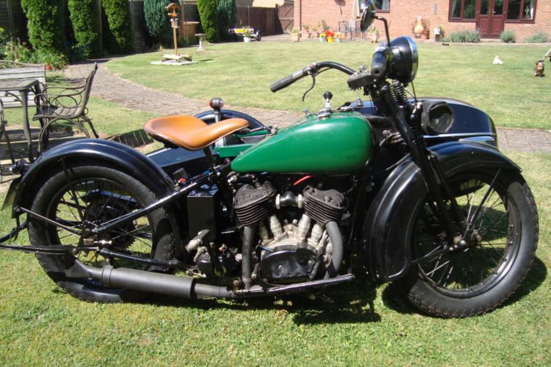 1931 1200cc Harley Davidson VL / Swallow outfit Reg. No. 859 UXR Frame No. 31VL3684 Engine No. - Image 3 of 13