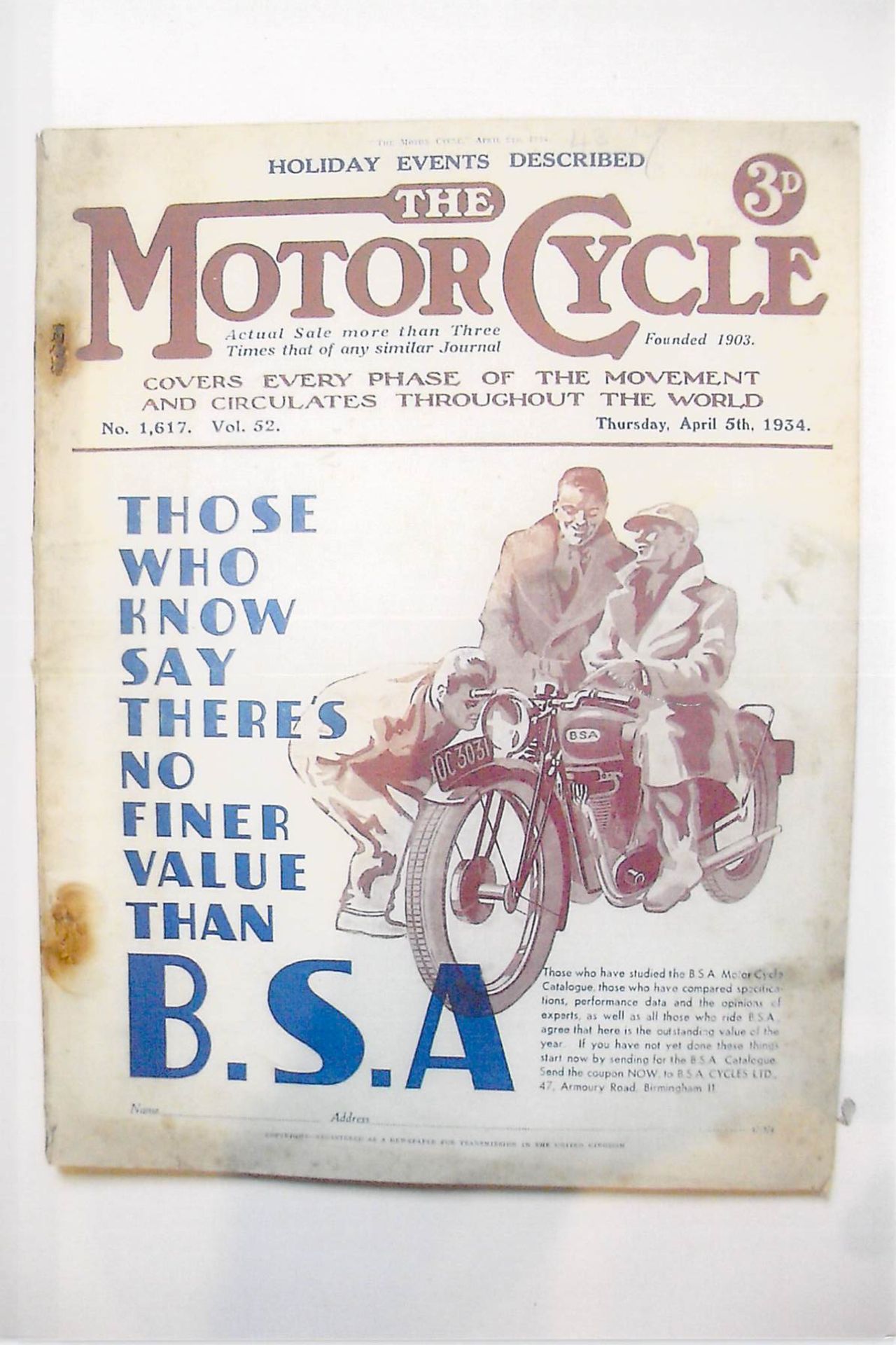 A collection of Motorcycle Magazines mostly from the 1920s & 1930s, covering the important dates - Image 5 of 6