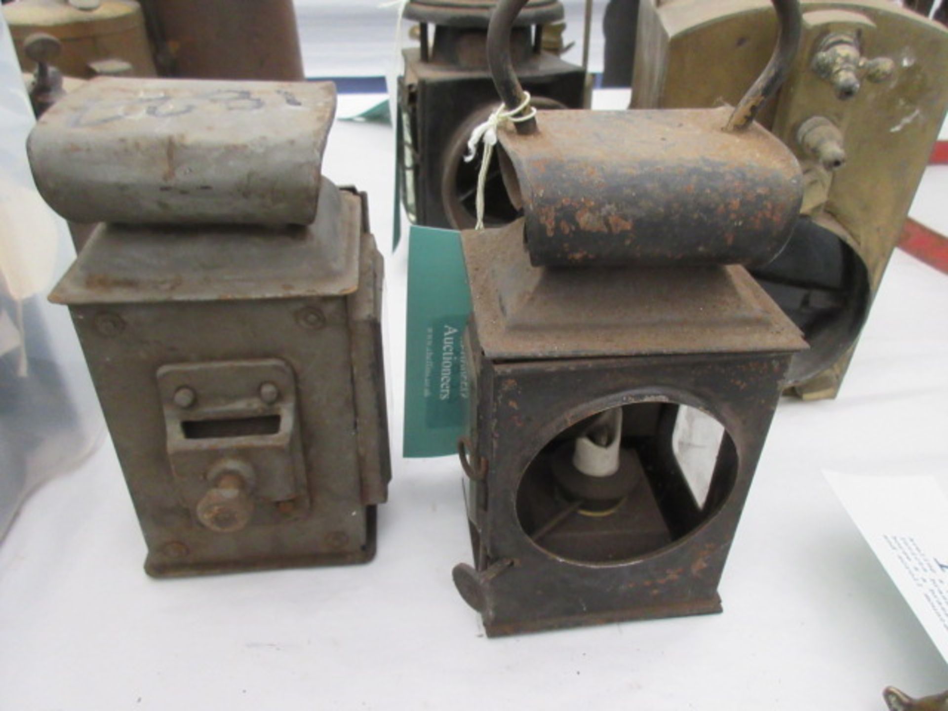 Traction engine oil lamps (2)
