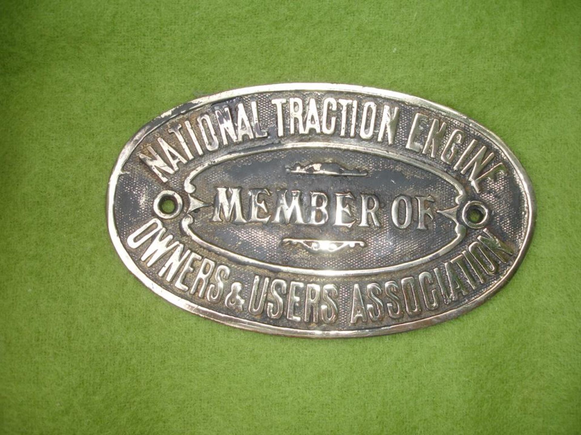 National Traction Engine Users Associate Membership bronze plate
