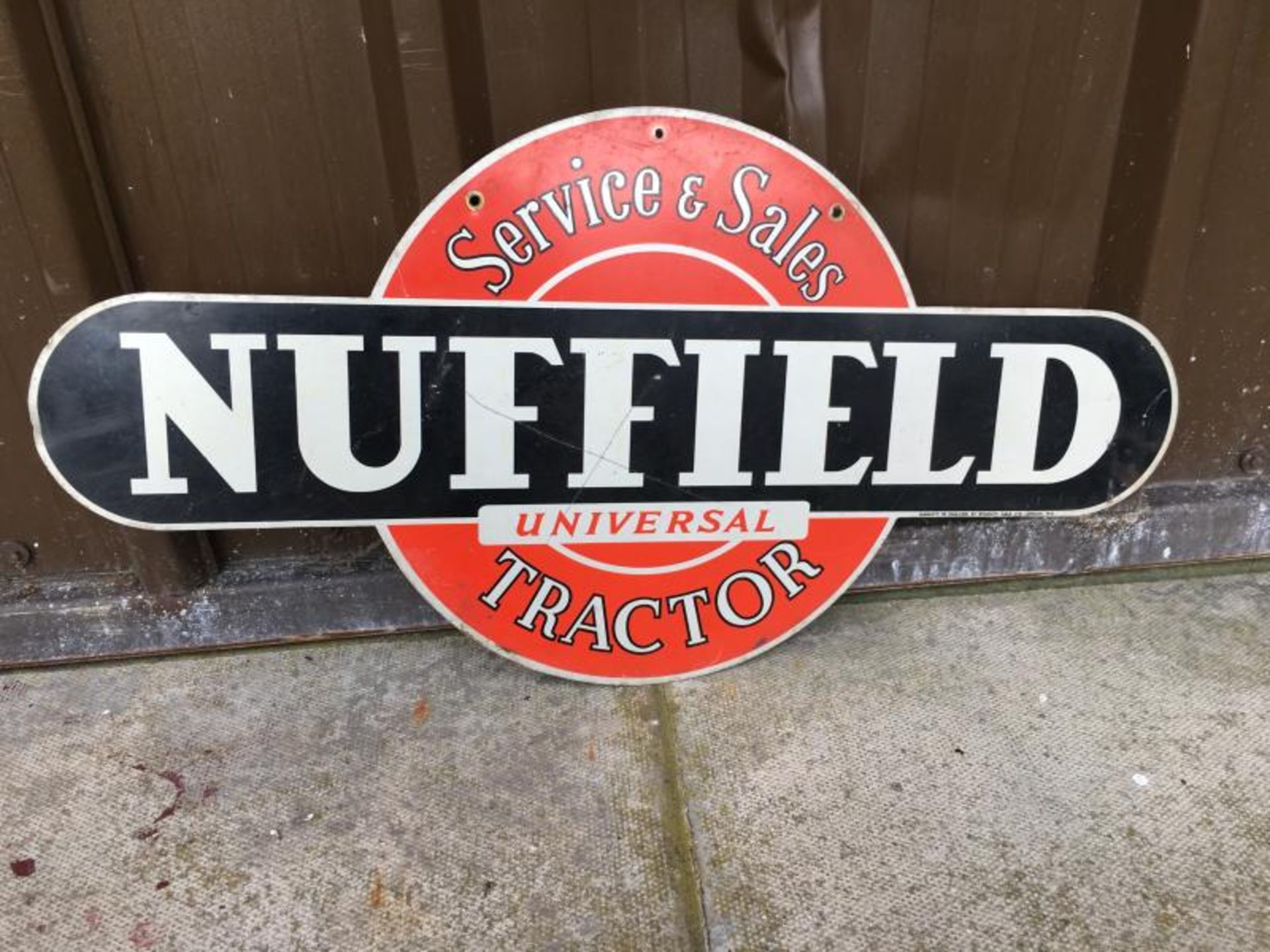 Nuffield double sided tractor sales & service sign - Image 2 of 2