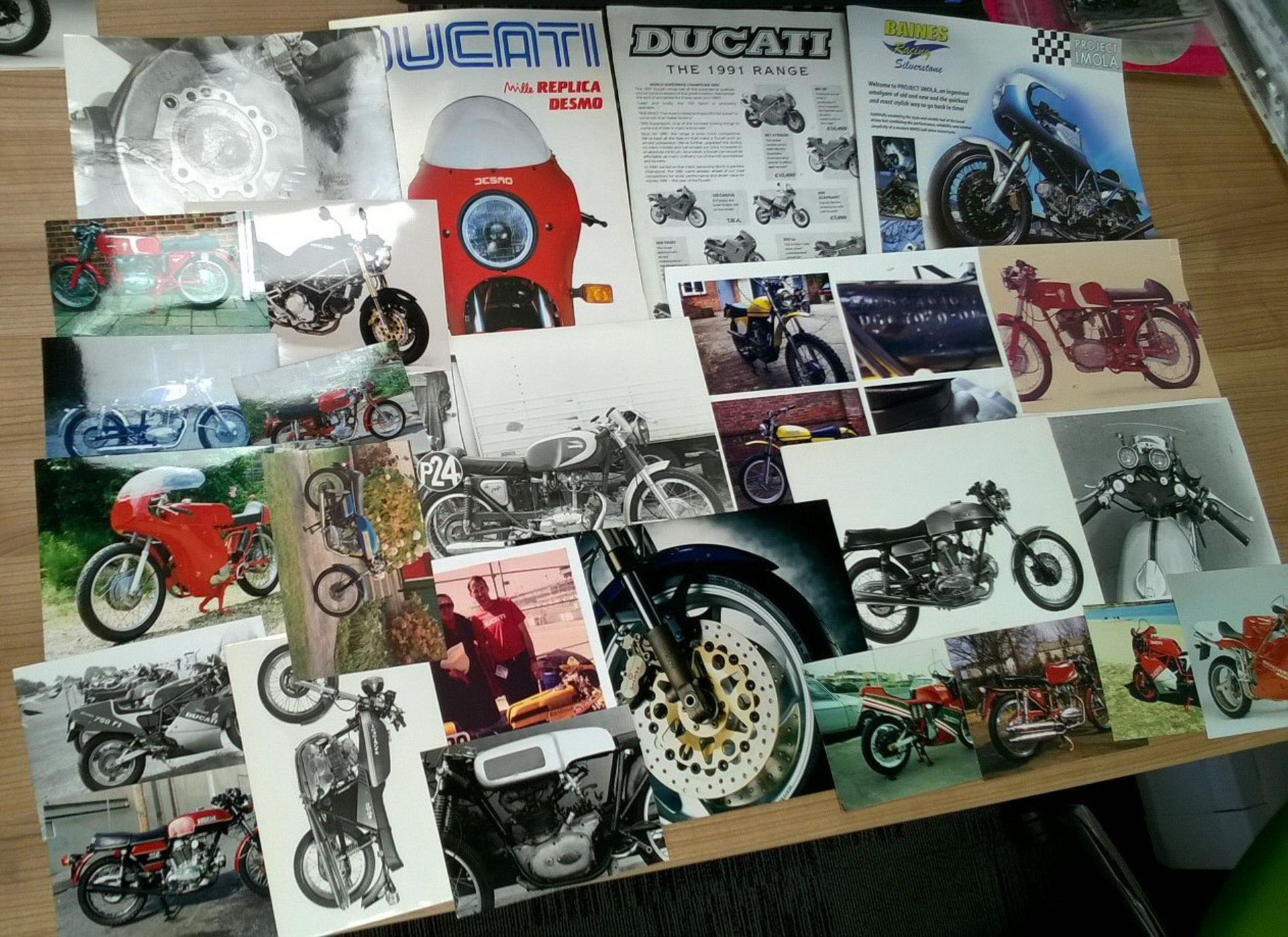 Ducati, brochures and photos, twin and singles 1960s - 1990s