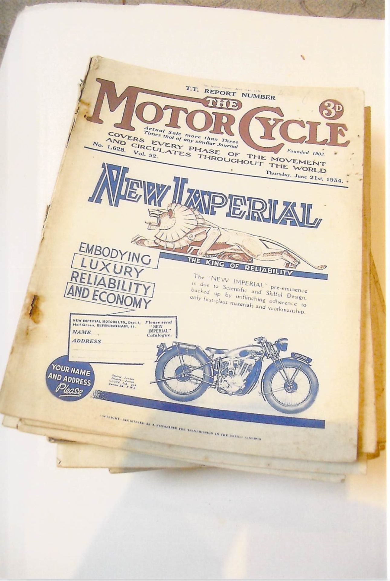 A collection of Motorcycle Magazines mostly from the 1920s & 1930s, covering the important dates - Image 2 of 6