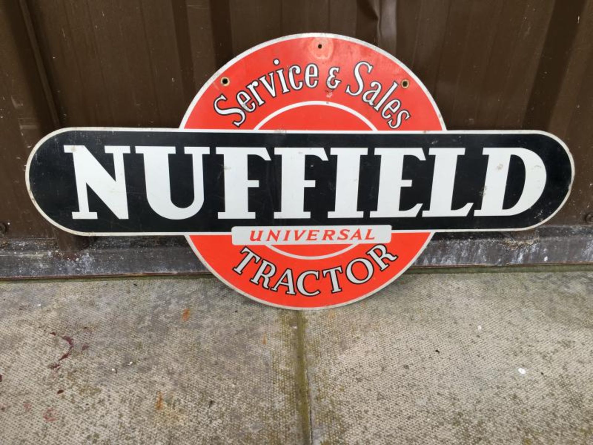 Nuffield double sided tractor sales & service sign