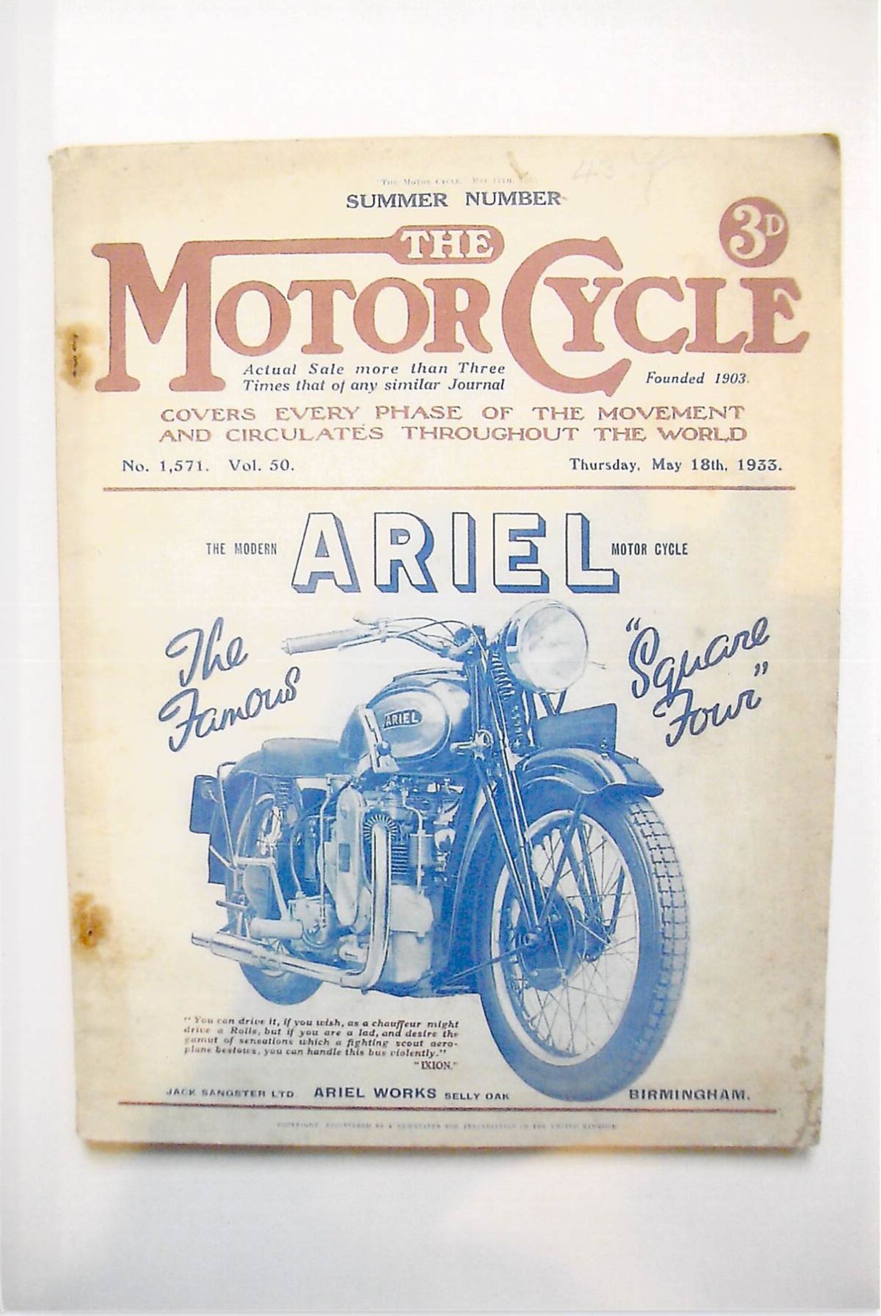 A collection of Motorcycle Magazines mostly from the 1920s & 1930s, covering the important dates - Image 4 of 6