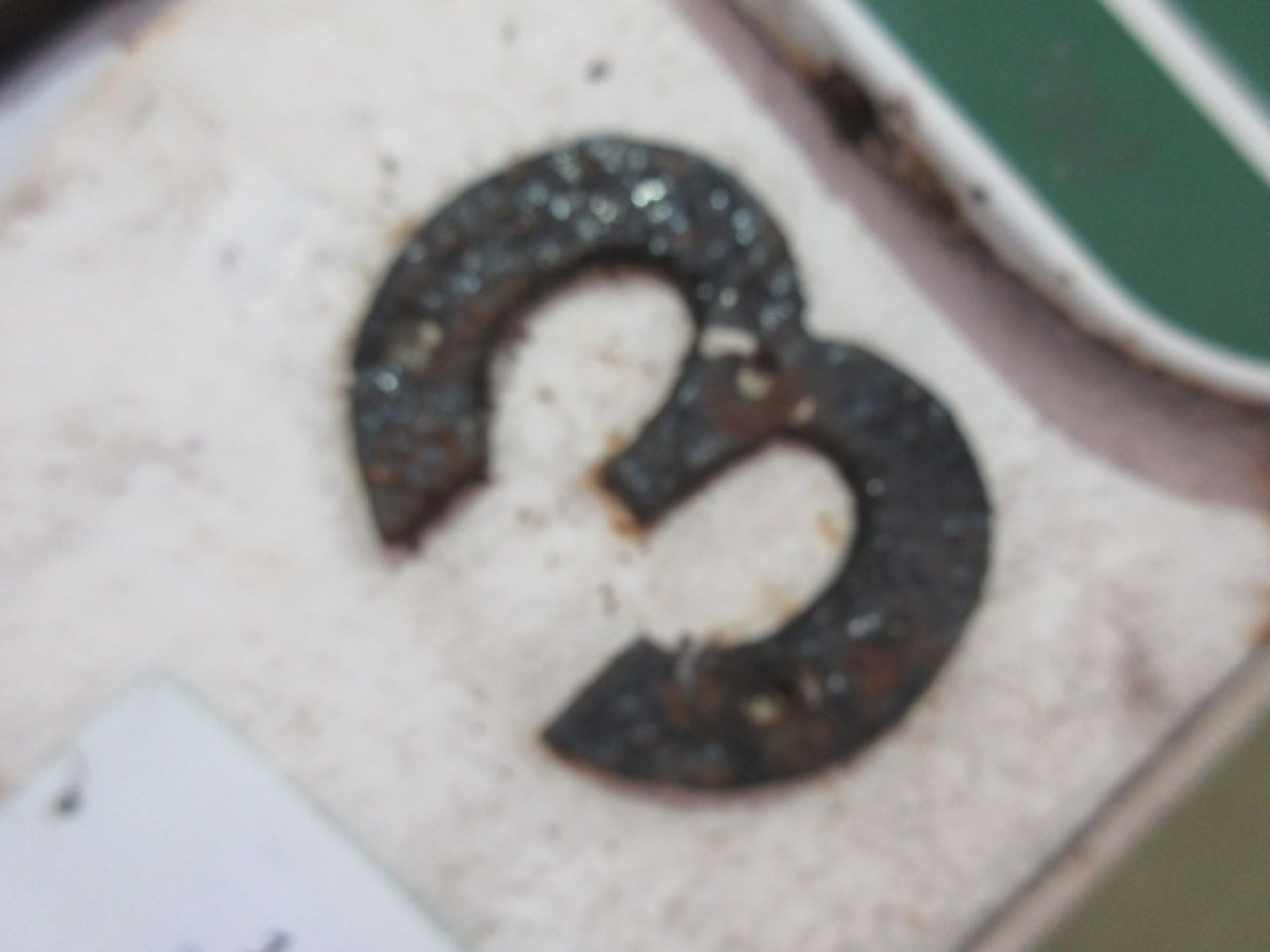 Cast iron number 3 x railway