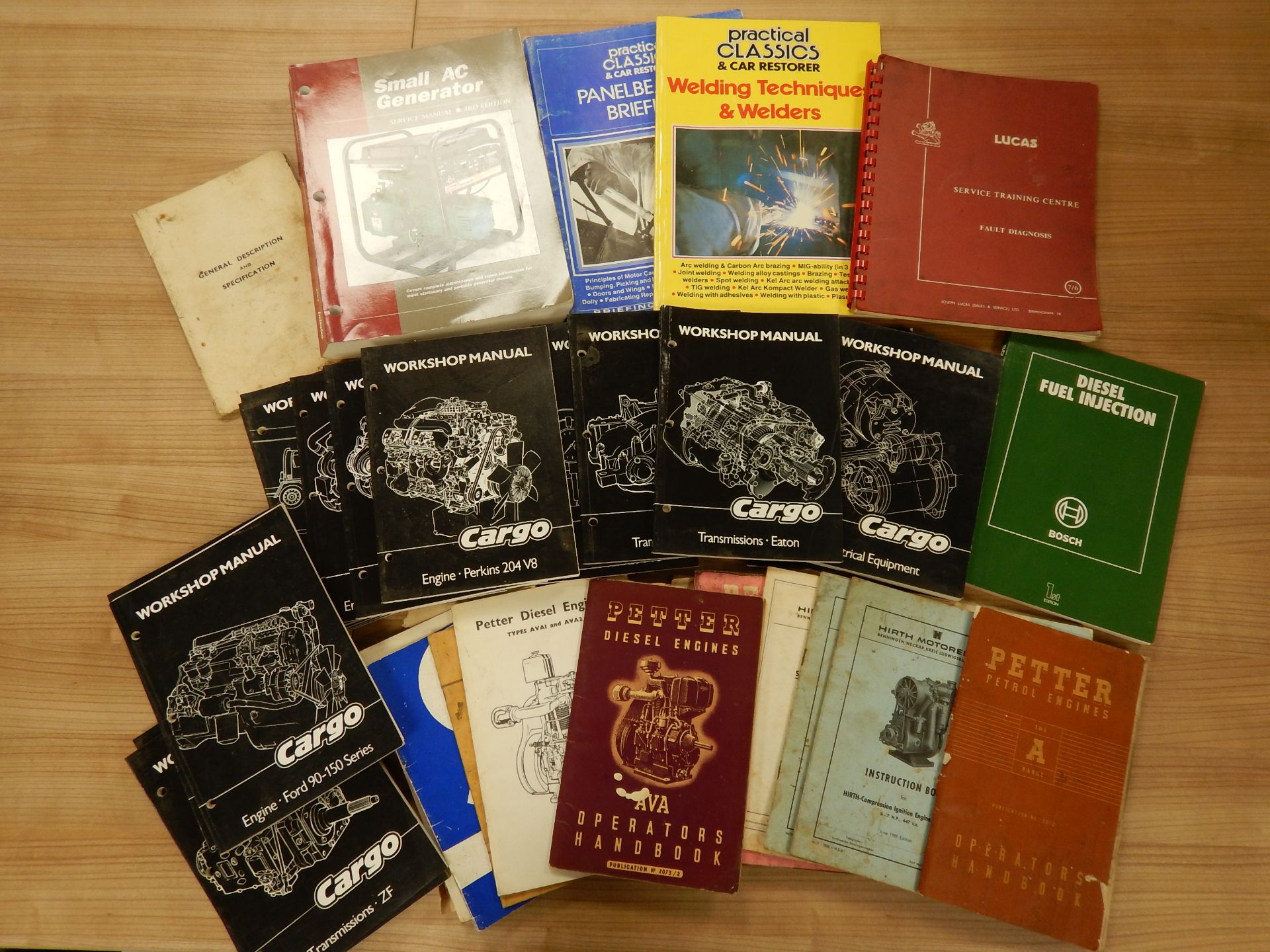 Quantity of diesel and petrol engine operators handbooks, to include Petter, Jap, Villiers t/w