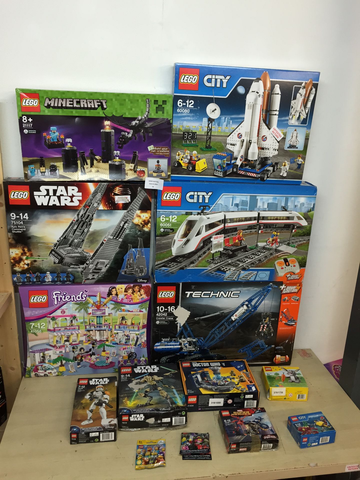 JOBLOT OF MIXED LEGO INC TECHNIC & LEGO CITY RRP VALUE £1065/ UNTESTED