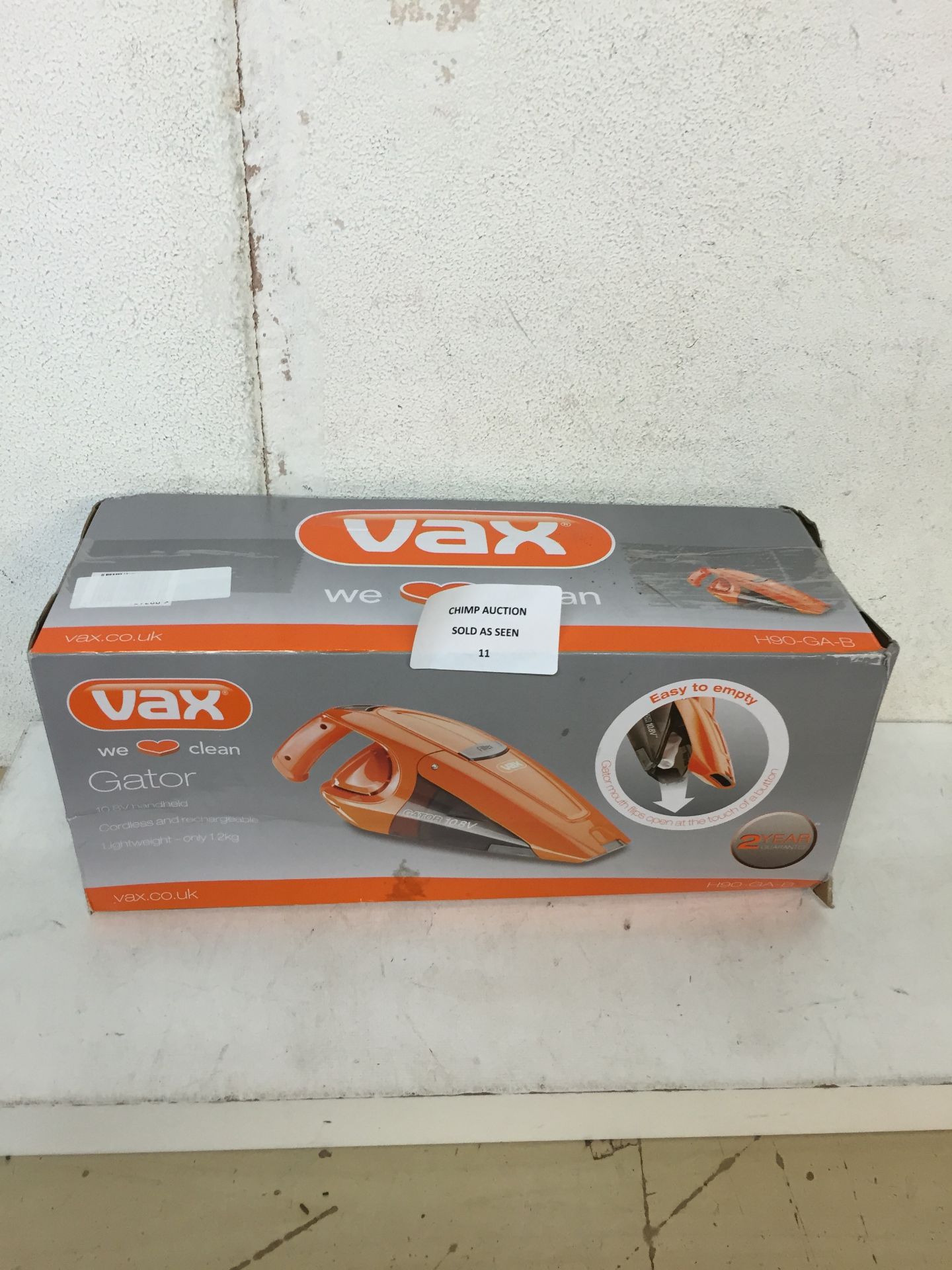 BOXED VAX GATOR 10.8V CORDLESS VACUUM CLEANER / UNTESTED