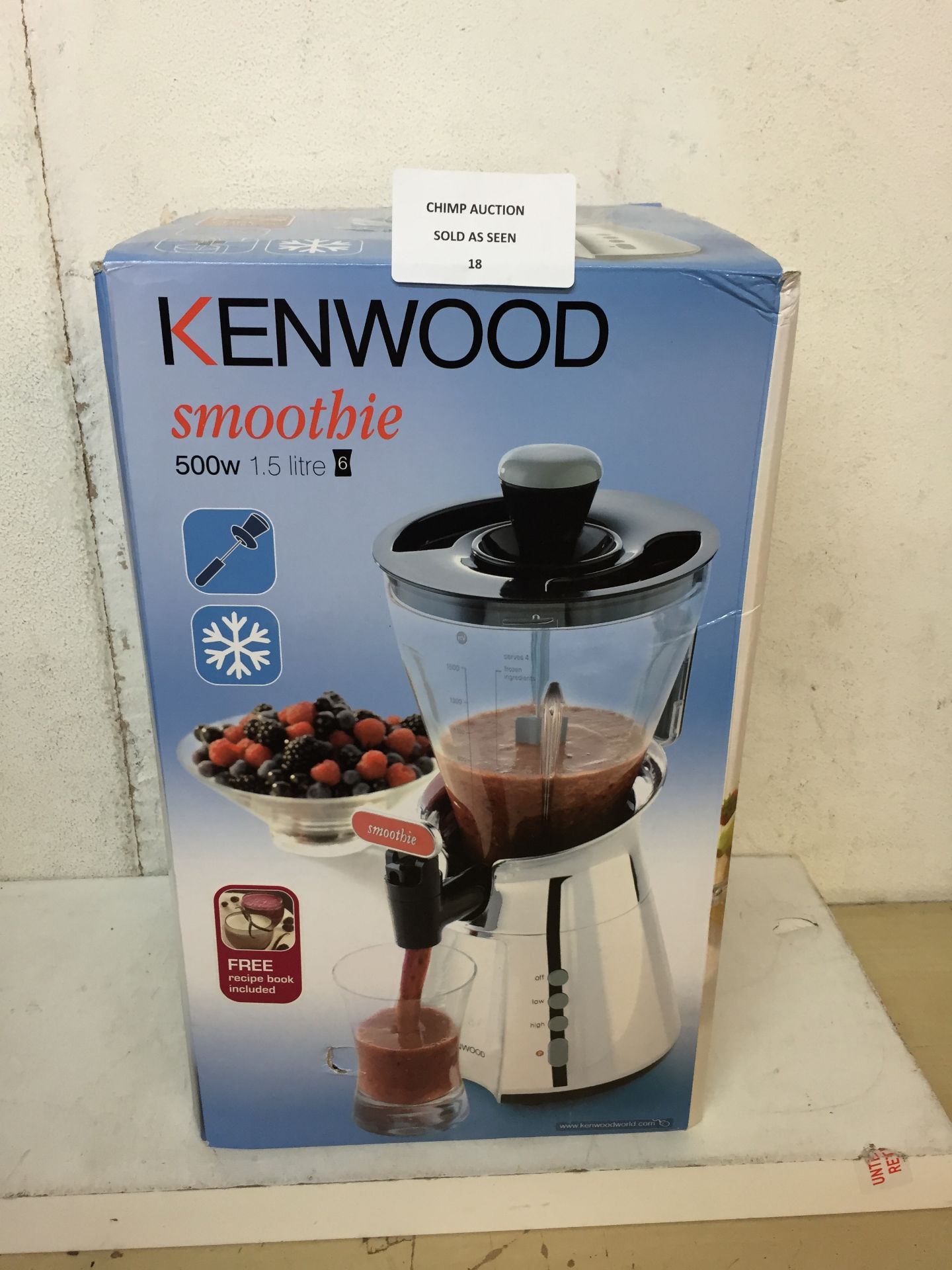 BOXED KENWOOD 500W 1.5L SMOOTHIE MACHINE/ UNTESTED