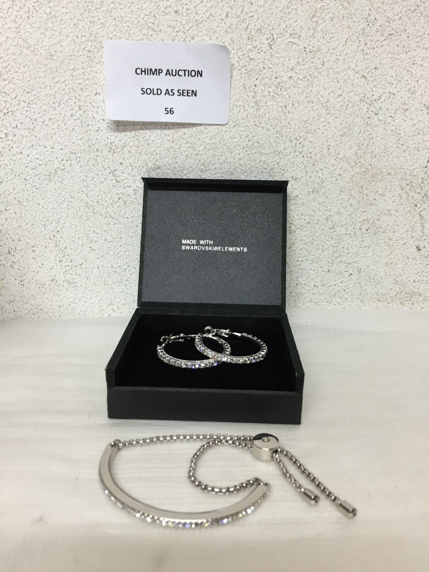 SWAROVSKI ELEMENTS LADIES FRIENDSHIP BRACELET & EARINGS SET RRP £139.99/