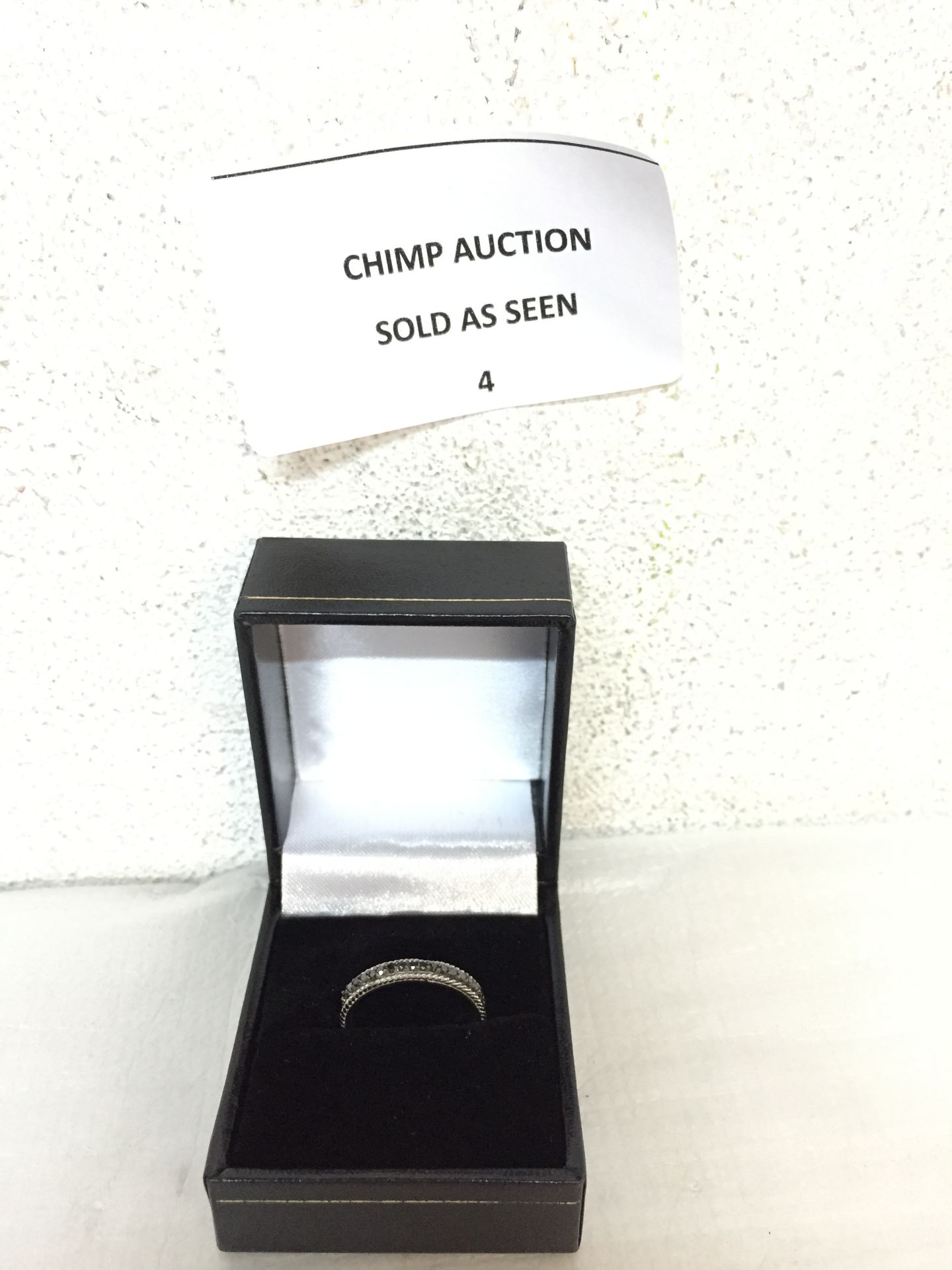 LADIES BLACK SAPPHIRE RING/ 925 SILVER RRP £299.99/