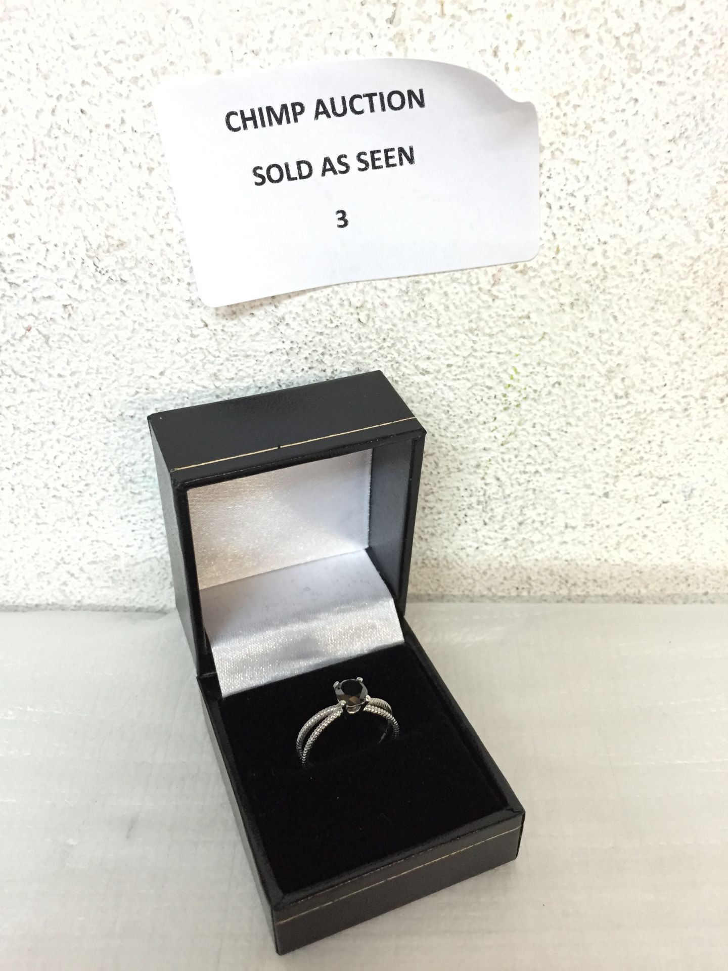 LOVE TWIST LADIES BLACK SAPPHIRE RING / SIZE K / 925 SILVER RRP £399.99