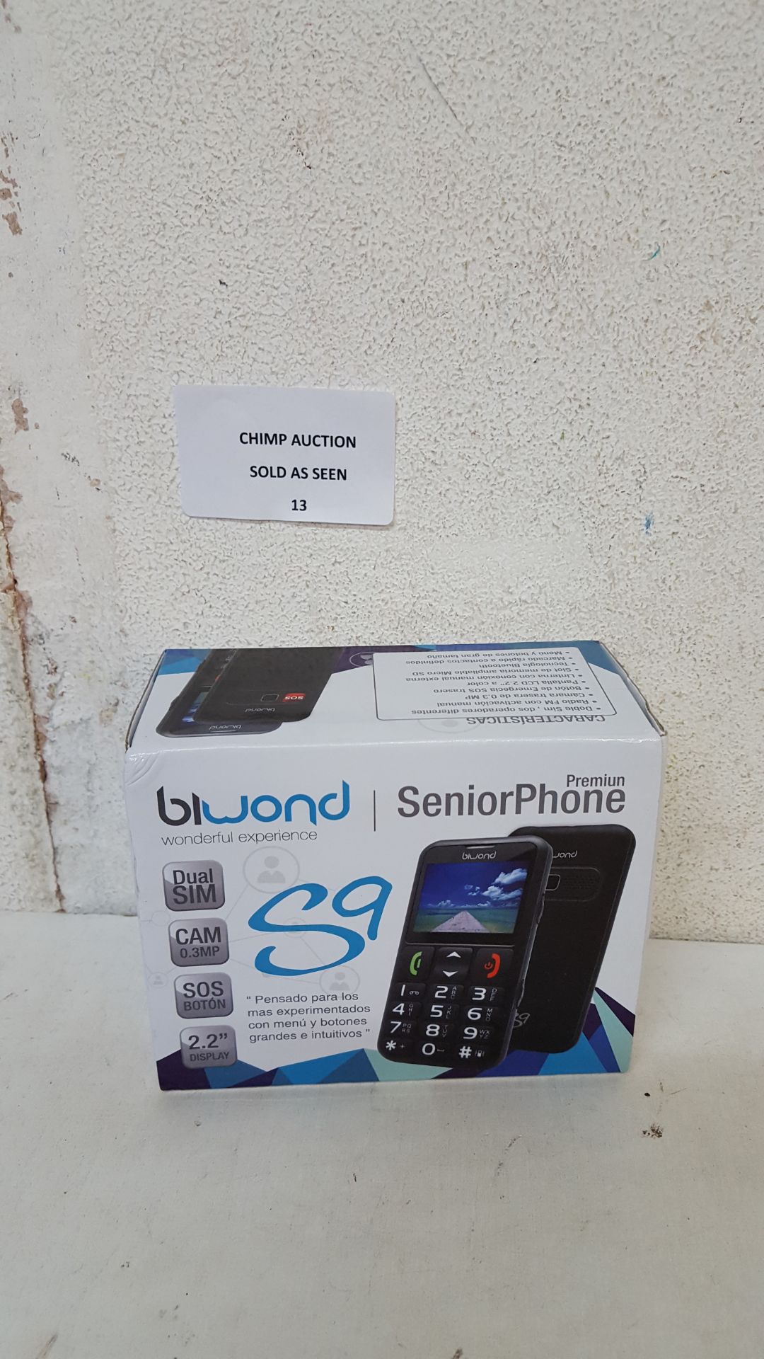 BRAND NEW BIWOND S9 SENIOR PHONE PREMIUM DUAL SIM MOBILE PHONE/ SIM FREE RRP £89.99/