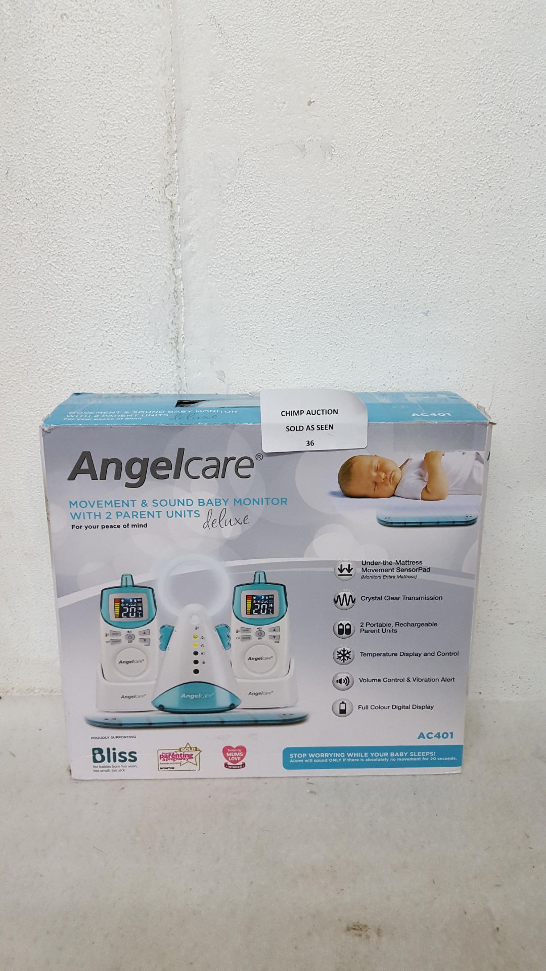 Angelcare AC401 Movement and Sound Baby Monitor RRP £99.99/