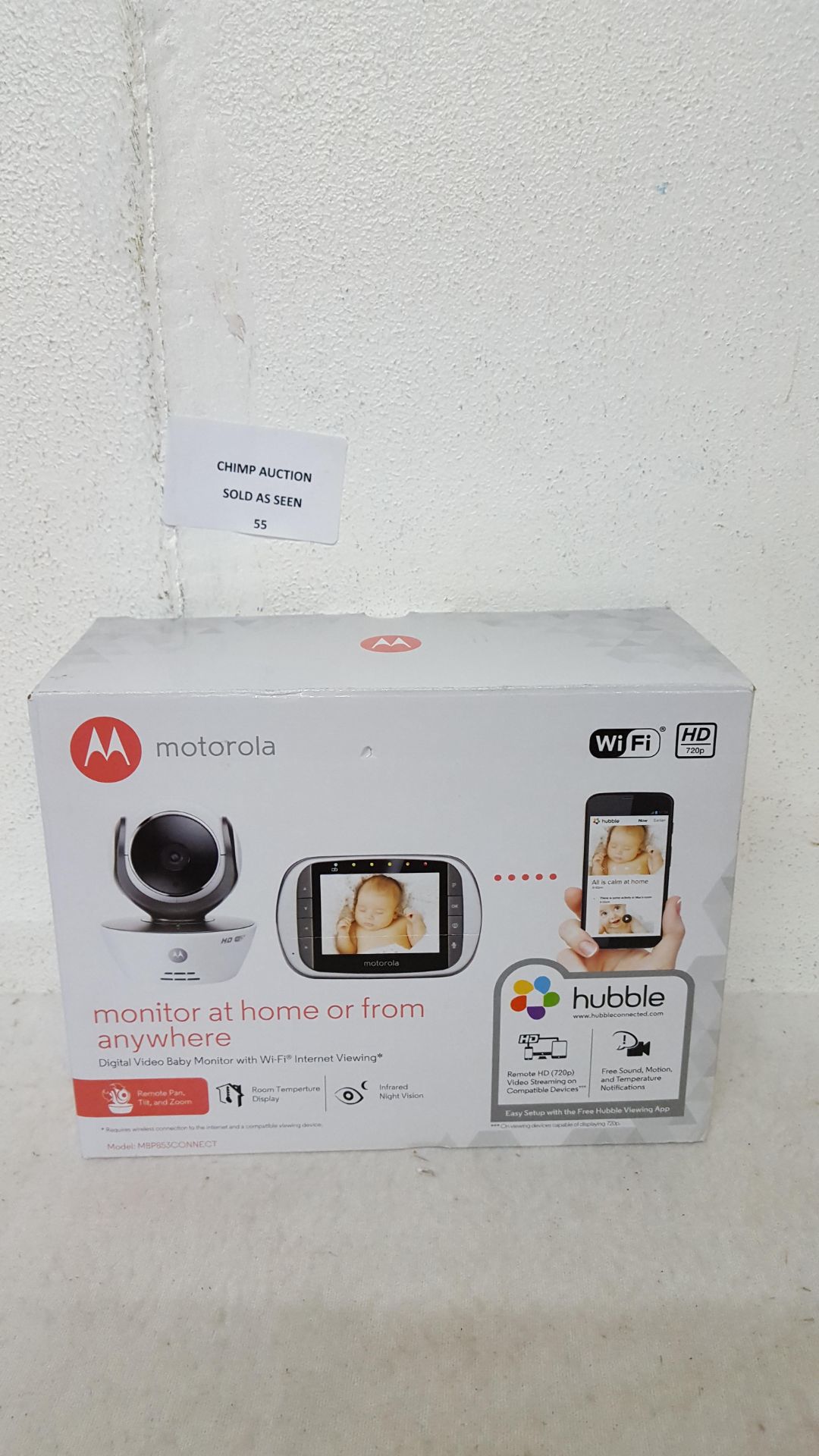 Motorola MBP853 Connect Wi-Fi HD Video Baby Monitor RRP £149.99/