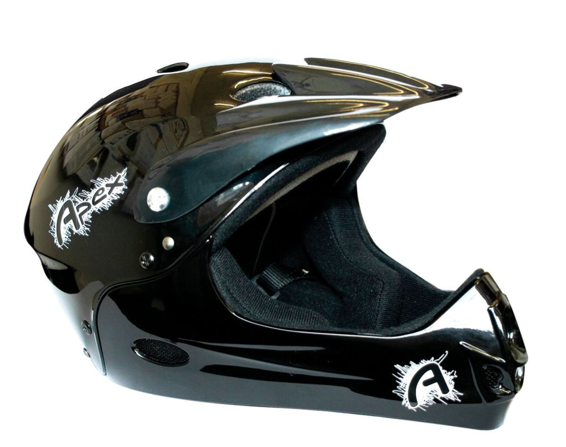 BRAND NEW Apex Full Face Helmet - 54-58 cm, Black/ DAMAGED BOX