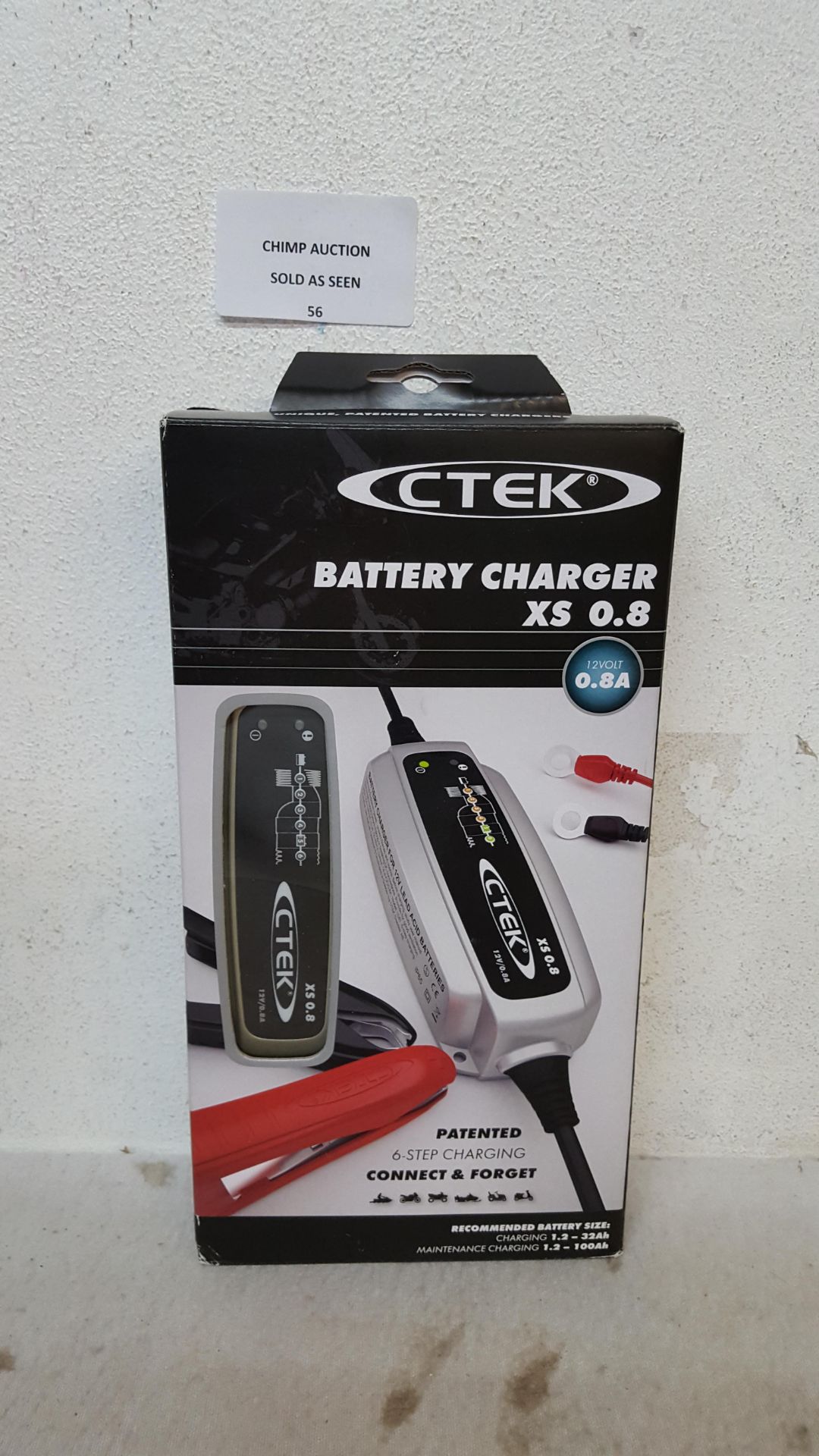 CTEK XS 0.8 12V 1.2A - 32A 6-Stage Battery Charger RRP £39.99