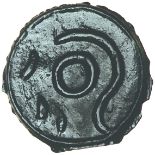 Thin Striations Left. Holman C3/1-2d.c.105-90 BC. Celtic potin unit. 18mm. 2.44g.