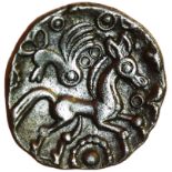 Whaddon Bird. c.55-45 BC. Celtic silver unit. 13mm. 1.16g.