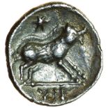 Verica Star Boar. c.55-45 BC. Celtic silver unit. 13mm. 1.23g.