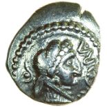 Caratacus Eagle. c.AD40-43. Celtic silver unit. 11-13mm. 1.19g.