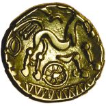 Selsey Uniface. c.55-45 BC. Celtic gold stater. 17mm. 5.76g.