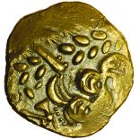 Sills Insular Cf. Axe Type. Class 1, fig. 91a. c.75-65 BC. Celtic gold stater. 20mm. 6.67g.
