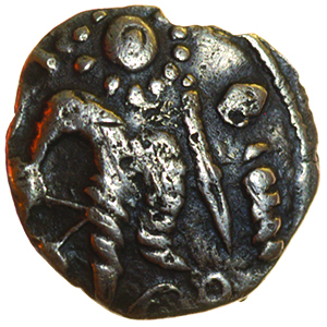 Essex Eagle. c.50-30 BC. Celtic silver half unit. 11mm. 0.49g.