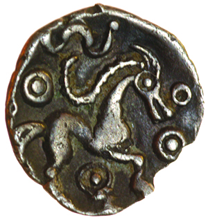 Essex Eagle. c.50-30 BC. Celtic silver half unit. 11mm. 0.49g. - Image 2 of 2