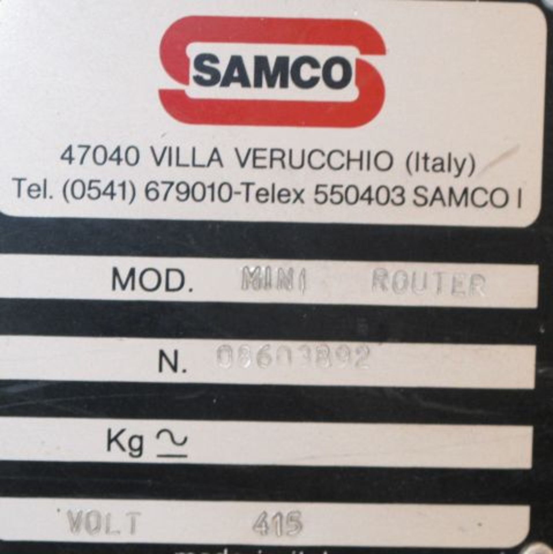 * Samco Mini Router; 3 phase; throat depth 610mm; table size 800 x 600mm; foot pedal control; serial - Image 3 of 3