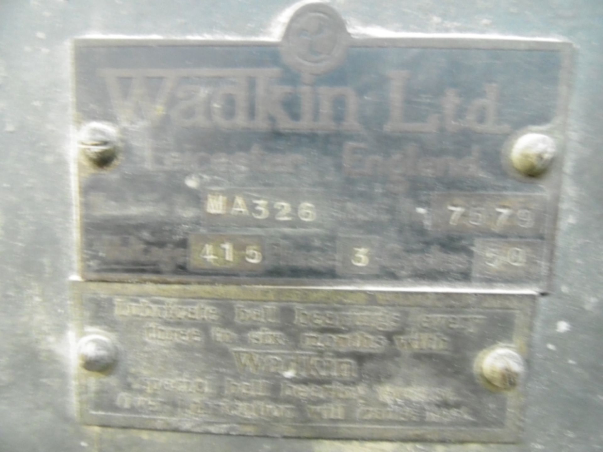 * Wadkin Type MA Morticer (fitted with router head); 3 phase; machine number MA326. Please note - Image 4 of 5