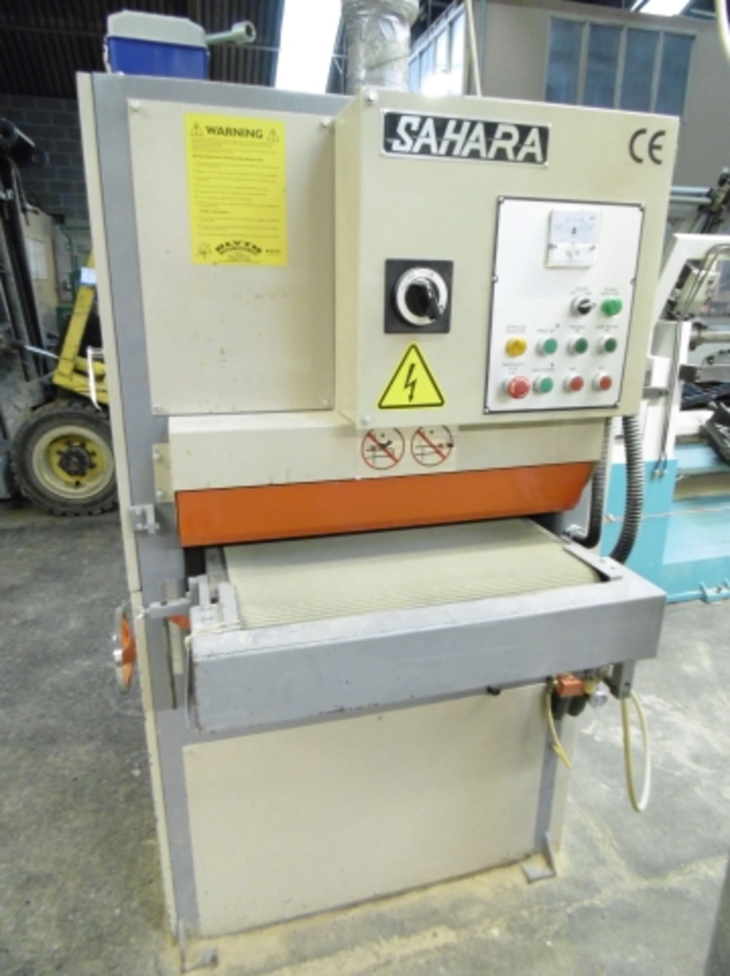 * Sahara Model DW-25A Through Feed Top Sander; max width 600mm; 3 phase; serial number 0010101.