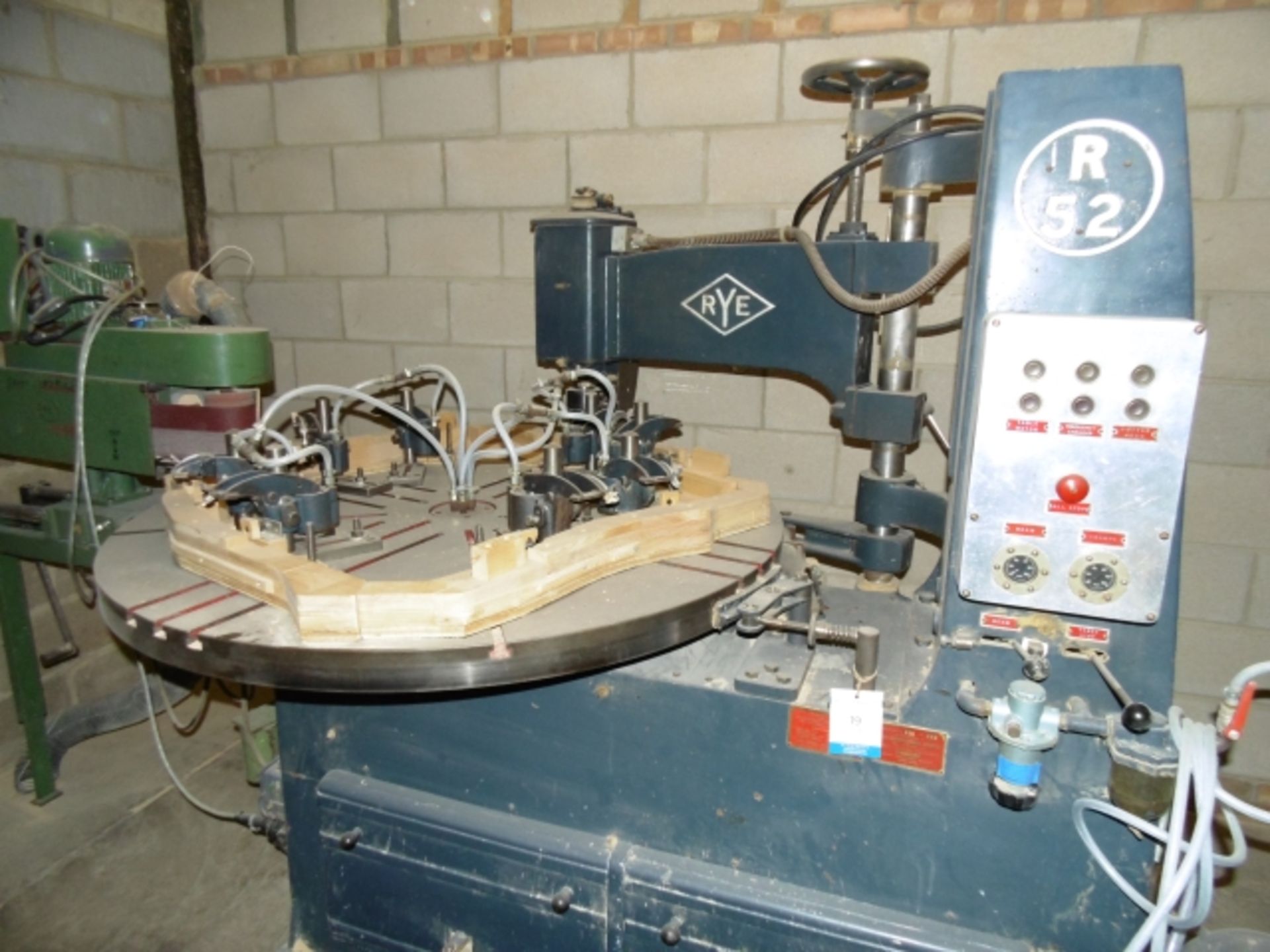 * Rye Engineering Model R52 Rotary Shaper with 8-Station Carousel and Belt Sander Attachment; 3 - Image 3 of 6