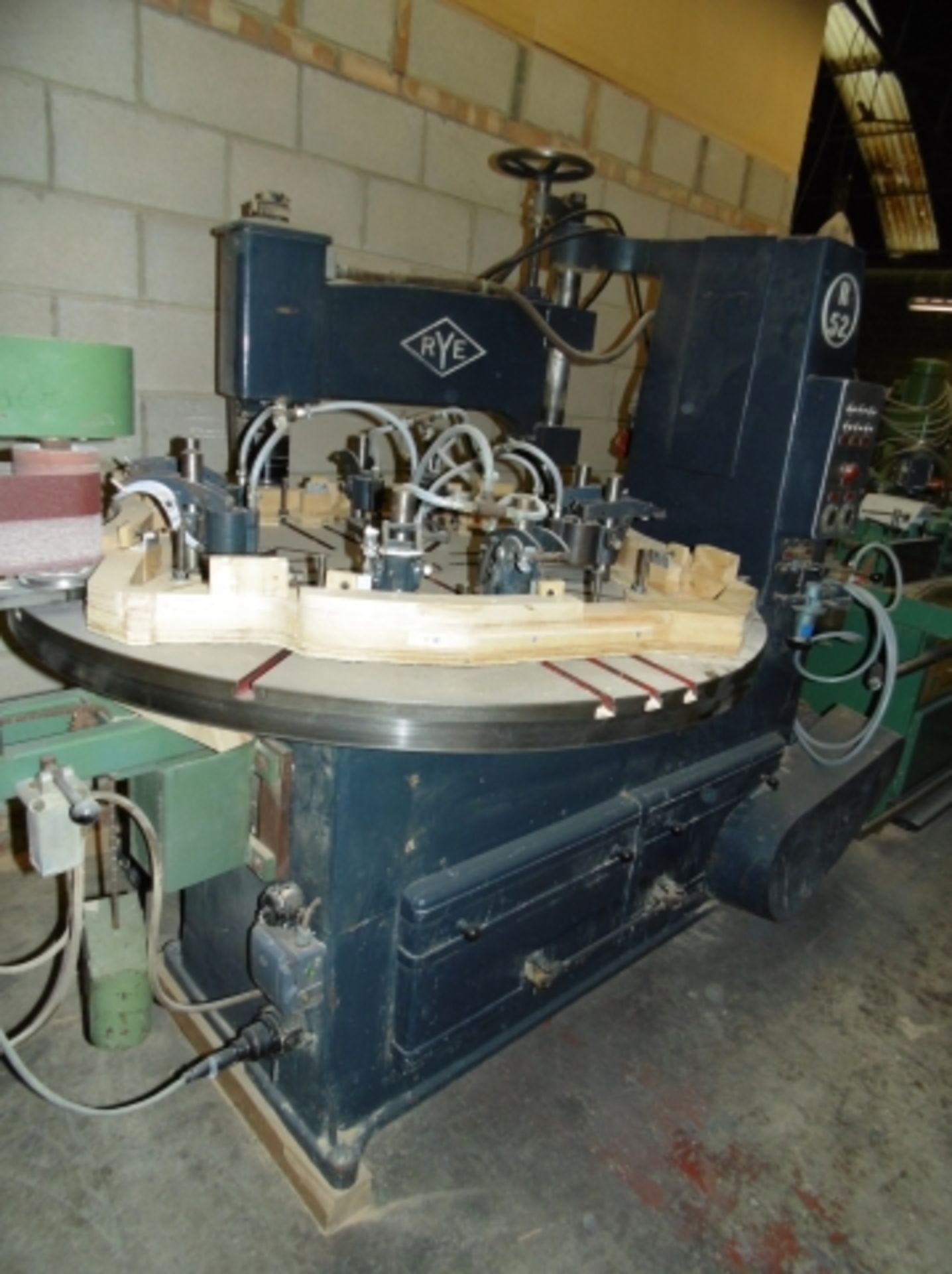 * Rye Engineering Model R52 Rotary Shaper with 8-Station Carousel and Belt Sander Attachment; 3 - Image 6 of 6