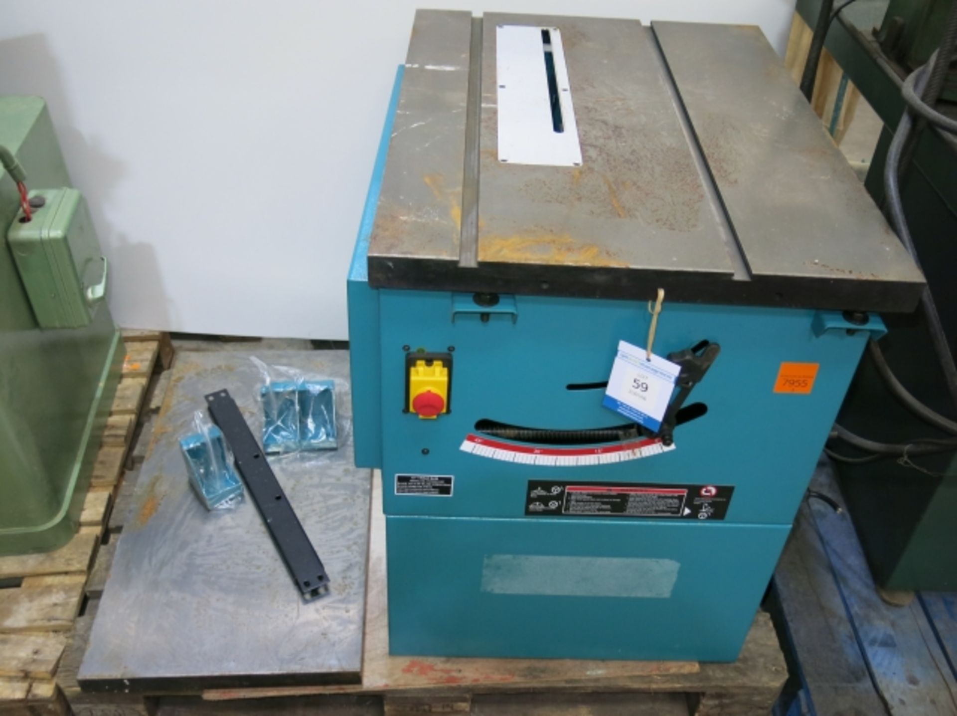 * 12'' Table Saw; model number ITWMO1446; blade diameter 315mm; 3 phase. Please note there is a £5