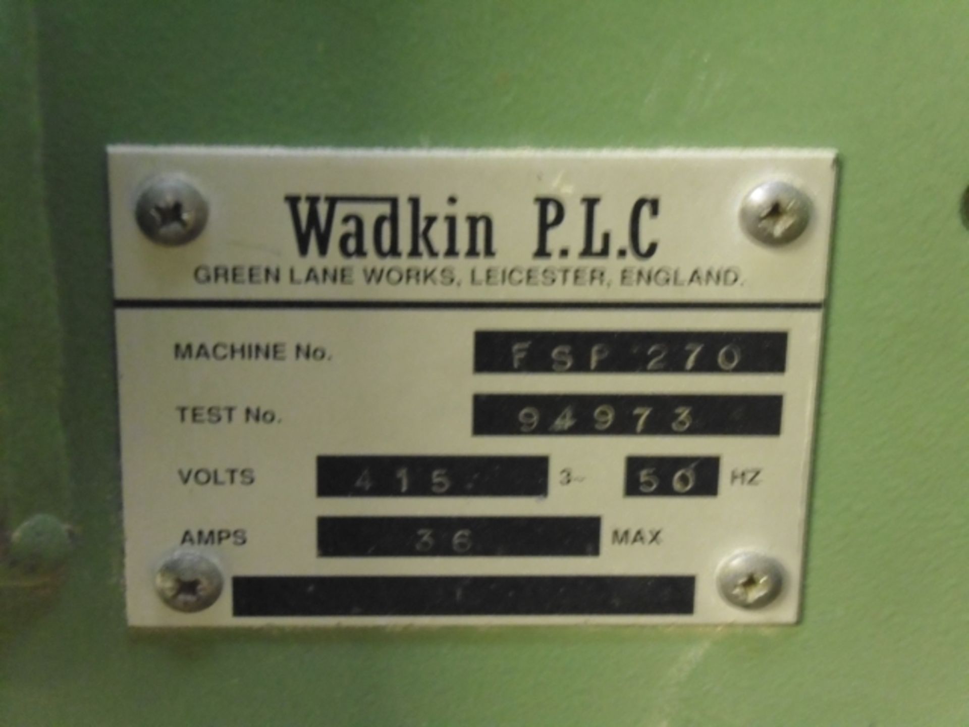 * Wadkin Type FSP Four Sided Planer Thicknesser; bed length 3050mm; 3 phase, machine number - Image 6 of 6