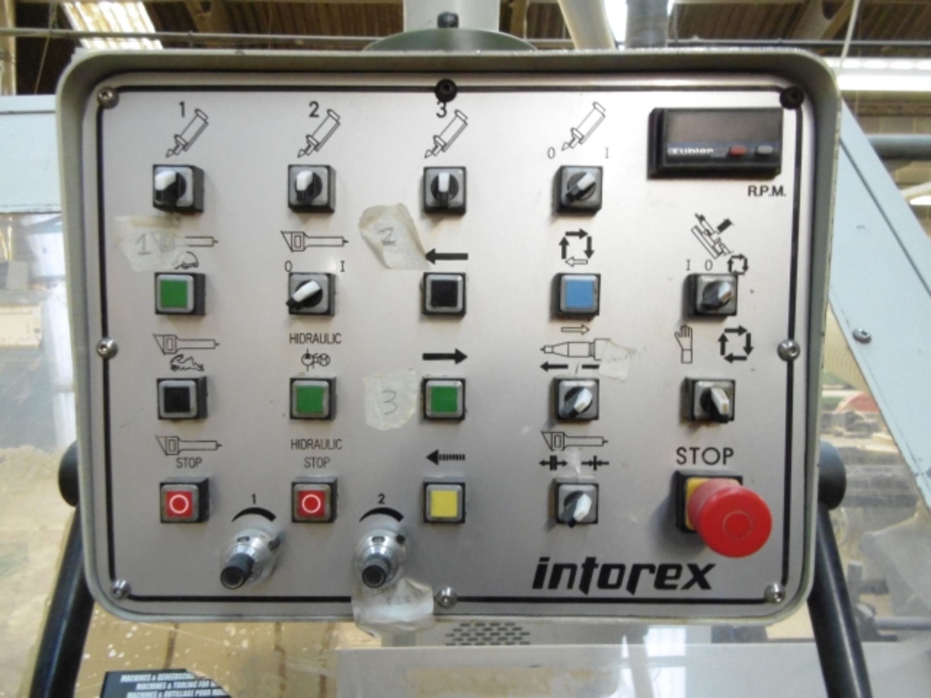 * 2002 Intorex Model TX1600 Automatic Woodturning Lathe; 3 phase, serial number 107038. Please - Image 4 of 10