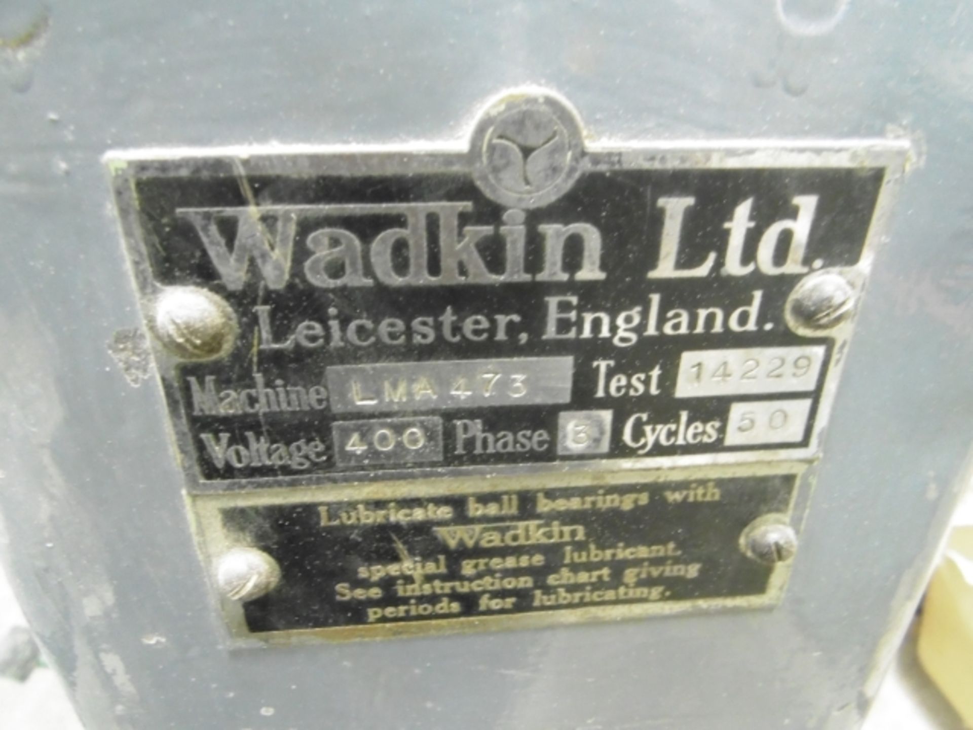 * Wadking Type LMA Vertical Borer; 3 phase; serial number LMA473. Please note there is a £10 plus - Image 3 of 3