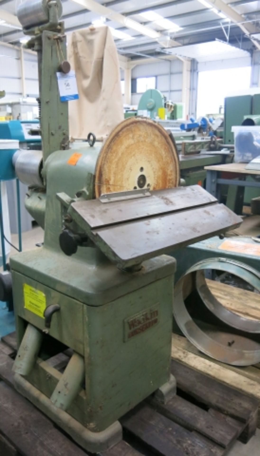 * Wadkin Bursgreen Type BGY Disc & Belt Sander; 3 phase; serial number 701256; please note damage to