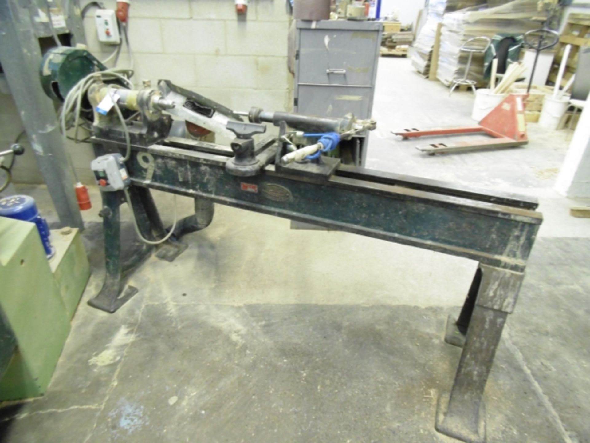 * Kirchener & Co Woodturning Lathe; 3 phase. Please note there is a £10 Lift Out Fee on this lot.