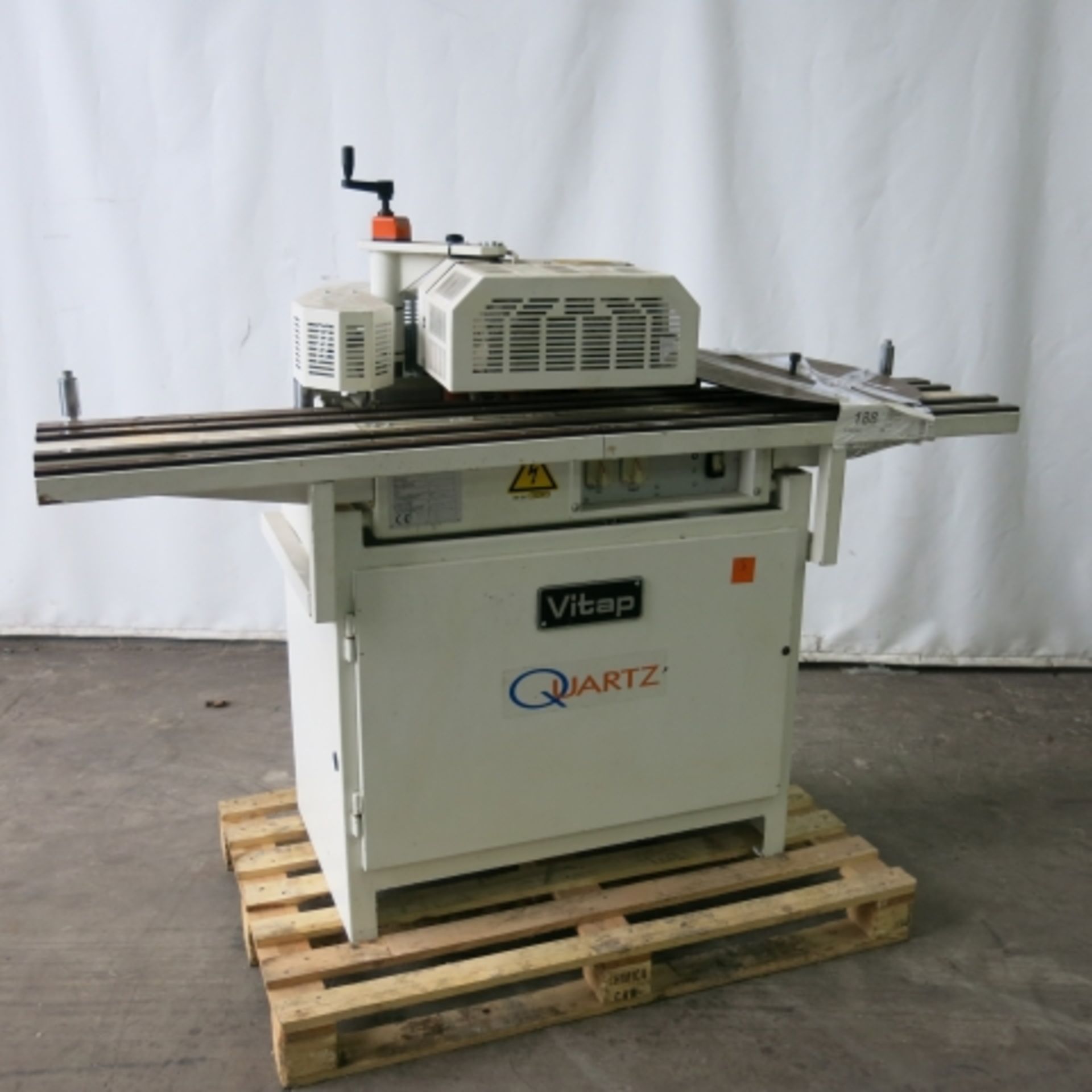 2001 Vitap Quartz Edge Bander for pre-glued tapes from 0.4mm to 1.2mm; with automatic panel feeding;